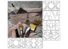 ADVENTSKALENDER 11. Dezember - Stickdatei - Geometrische Formen E2E rahmenfüllend Trapunto